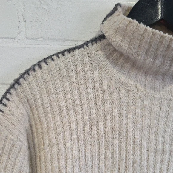 Line Ribbed Turtleneck Sweater - Picture 2 of 6
